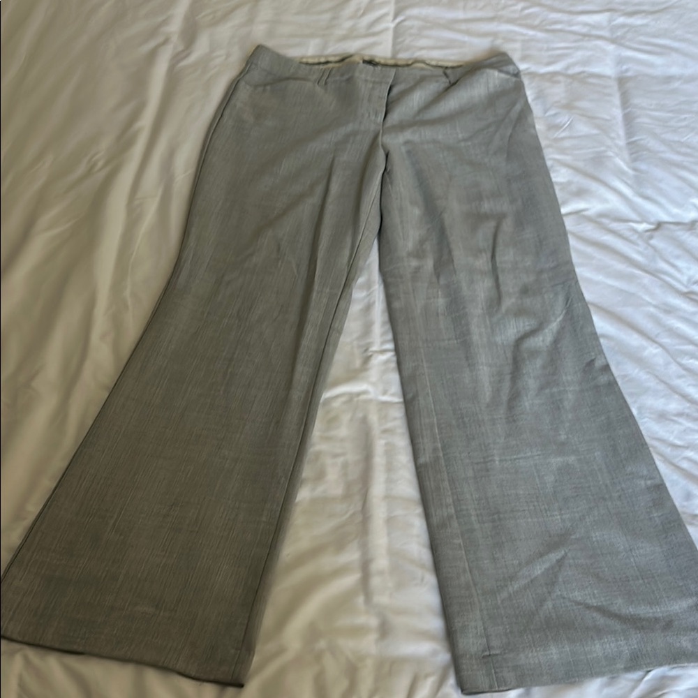Gray Wide-Leg Trousers